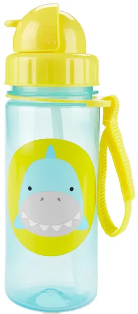 Sticlă cu pai Skip Hop Zoo - Shark, 385 ml