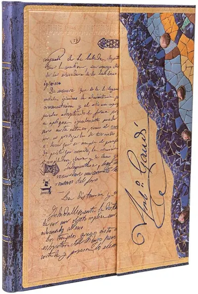 Agendă Paperblanks Gaudí Manuscript Of Reus - Midi, 72 foi, copertă rigidă