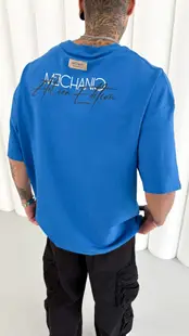 Tricou Oversize Mechanic Atiler Sax-Blue Tsmh8(m25-37) (mărime: S)