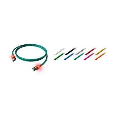 Patchcablu Cat6a cu LED ecranat RJ45 violet 10GB 5m