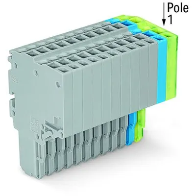 2-conductor female connector; 1.5 mm²; 13-pole; 1,50 mm²; gray, blue, green-yellow