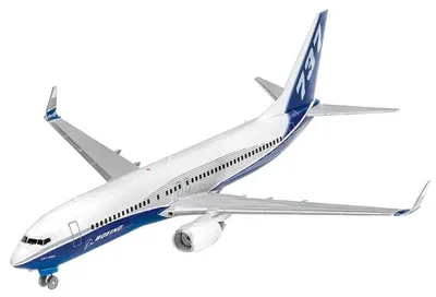 Model de asamblat Revell Modern: Avioane - Boeing 737-800 (cu accesorii incluse)