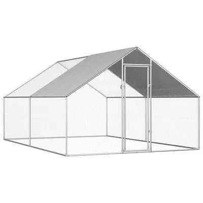 Gossi cotet de pasari pentru exterior, 2,75x4x1,92 m, otel galvanizat