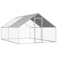 Gossi cotet de pasari pentru exterior, 2,75x4x1,92 m, otel galvanizat