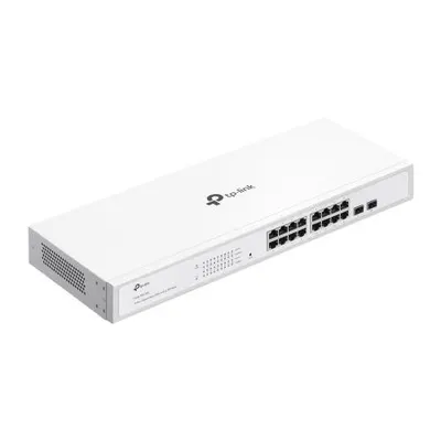 TP-LINK 16-Port Gigabit Smart Switch with 16× Gigabit RJ45 ports and 2× Gigabit SFP slots, Interfata: 16× 10/100/1000 Mbps RJ45