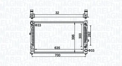 Radiator racire motor potrivit AUDI A4 B5, A6 C5, ALLROAD C5, COUPE B3; SKODA SUPERB I; VW PASSAT B5, PASSAT B5.5 1.6-4.0
