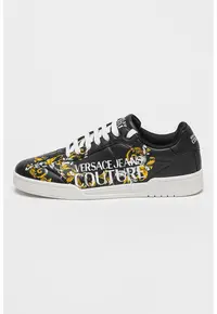 Pantofi sport de piele cu logo Brooklyn - Negru/Galben sofran