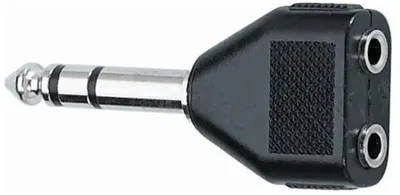Quik Lok Audio adapter - AD/23 stereo, 6.3 mm/2 x 3.5 mm, negru
