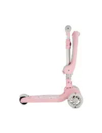 Trotineta pentru copii Momi Debe Pink transformabila, cadru si sezut pliabil, lumini led