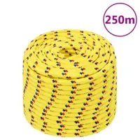 vidaXL Frânghie de barcă, galben, 14 mm, 250 m, polipropilenă