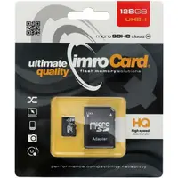 Card Memorie microSDXC Imro, 128Gb, Clasa 10 / UHS-1 U1, Cu Adaptor