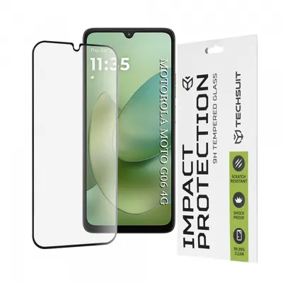 Folie de protectie Ecran Techsuit pentru Motorola Moto G06 Power / G06, Sticla Securizata, Full Glue, 111D, Neagra