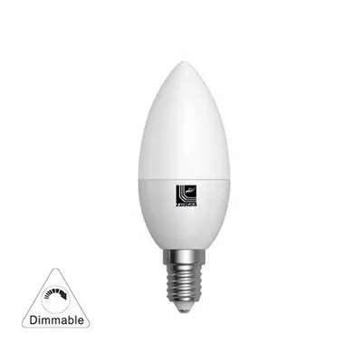 Bec lumanare mat cu LED dimabil 6W (≈60w) lumina calda 600lm L 104mm