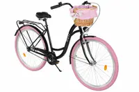 Bicicleta dama Davi Mila 28", 1 vitez, 160-185 cm, Negru/Roz