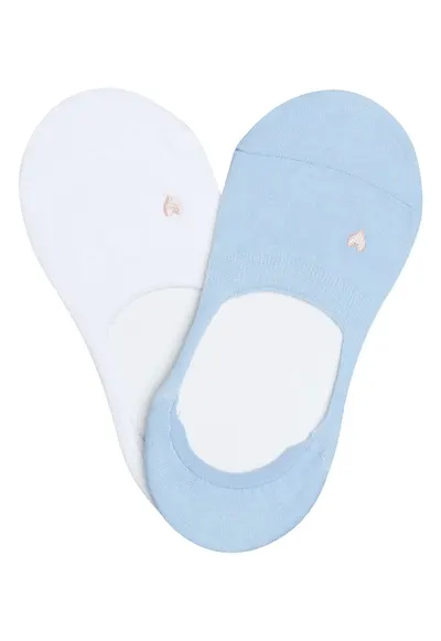 Sosete dama Rivet set de 2 perechi alb - albastru - Albastru