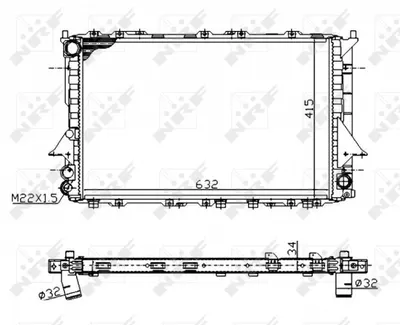 Radiator racire motor potrivit AUDI 100 C4, A6 C4 2.6 2.8 -12.97
