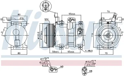 Compresor climatizare potrivit HYUNDAI I20 I 1.2 1.2LPG 09.08-12.15