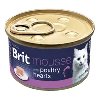 Conserva pentru pisici Brit Premium Mousse Poultry Hearts 85 gr