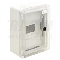 Cutie modulara de distrib.din mat.plastic, usa transparenta TME282113MT 1×8mod, H×W×D=280×210×130mm, IP65, IK10, 1000V AC/DC
