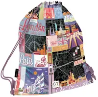 Rucsac sport scolar Lizzy Card Go Travel Black Map