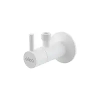Robinet coltar rotund alb mat cu filtru 1 2 3 8 Alcadrain ARV001B