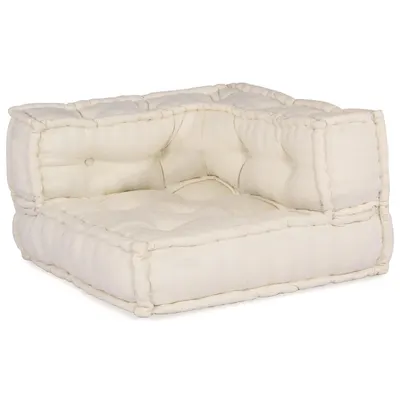vidaXL Unitate de canapea modulară Țesătură Crem 210 x 140 x 56 cm