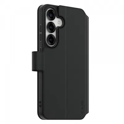 Husa pentru Samsung Galaxy S25 S931, PanzerGlass, Care Feature Kickstand Wallet, Neagra