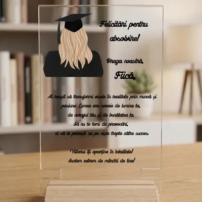 Placheta personalizata pentru Absolvent - FIICA