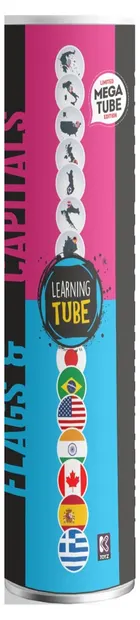 Joc educațional de masă Learning Tube: Flags & Capitals (limba engleză)
