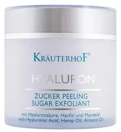 Krauterhof Hyaluron+ Exfoliant cu zahăr pentru față și corp, 250 ml