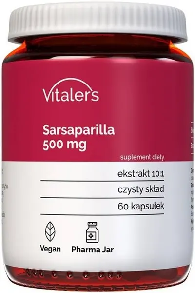 Sarsaparilă, 500 mg, 60 capsule, Vitaler's