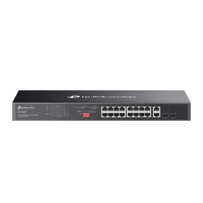 Omada 18-Port Gigabit Rackmount Switch with 16-Port PoE+ PORT: 16× Gigabit PoE+ Ports, 2× Gigabit Non-PoE Ports, 2× Combo Gigab