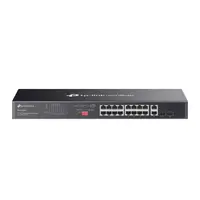 Omada 18-Port Gigabit Rackmount Switch with 16-Port PoE+ PORT: 16× Gigabit PoE+ Ports, 2× Gigabit Non-PoE Ports, 2× Combo Gigab