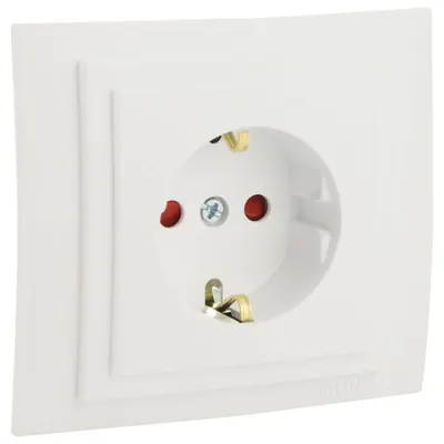 Priza cu CP si protectie copii, LARISSA, ingropat/ST, alb