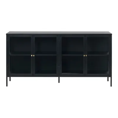 Vitrină neagră din metal 170x85 cm Carmel – Unique Furniture