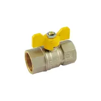 Robinet cu sfera pentru gaz Tornado F/F 3/4'' cu fluture galben