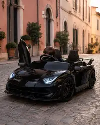Masinuta electrica pentru copii Lamborghini Aventador SVJ 24V Negru, 2 locuri, licenta oficiala, Drift, usi verticale, telecomanda
