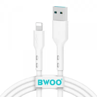Cablu Date si Incarcare USB-A - Lightning BWOO X172L, 15W, 1m, Alb