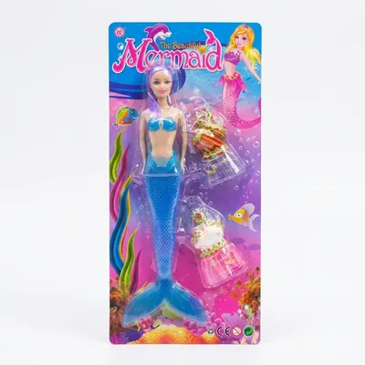 Păpușă sirenă de jucărie The Beautiful Mermaid, Cu coadă albastră și 2 rochii de schimb 6511110008816 (copie) Engros