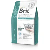 BRIT VD Sterilised, Somon, dietă veterinară, hrană uscată fără cereale pisici sterilizate, 2kg