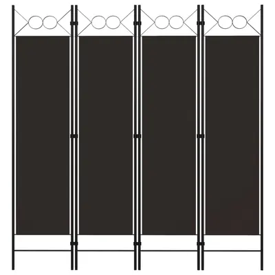 vidaXL Paravan de cameră cu 4 panouri, maro, 160 x 180 cm