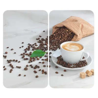 Protecții de aragaz 2 buc. din sticlă temperată 52x30 cm Café Aromatica – Maximex