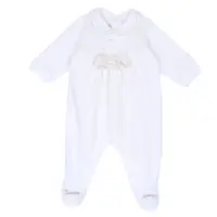 Salopeta bebelusi Chicco din velur, Alb, 00320-69MFCI