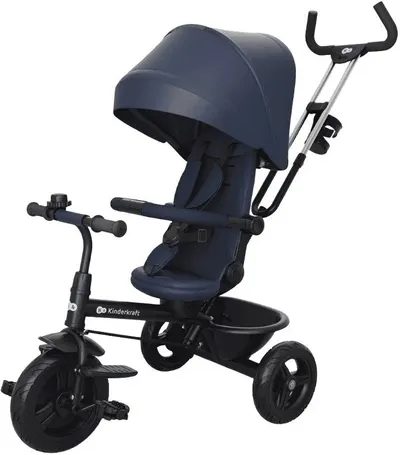 Tricicletă KinderKraft - Aston 2 Plus, Navy