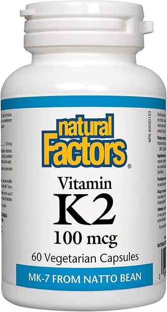 Vitamin К2, 100 mcg, 60 capsule, Natural Factors