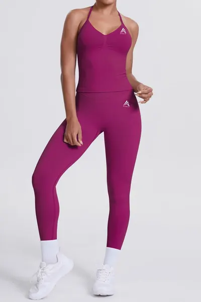 Colant lung FITSKIN V-Form Longline Dark Fuchsia