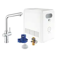 Set bucatarie Grohe Blue Professional 31347003, 3/8, tip L, pipa inalta, filtrare, racire, apa carbogazoasa, destinata uz profesional, Crom