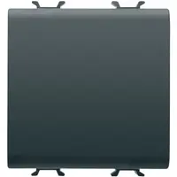 Intrerupator cap cruce 2 module Gewiss Chorus GW12101, negru satin