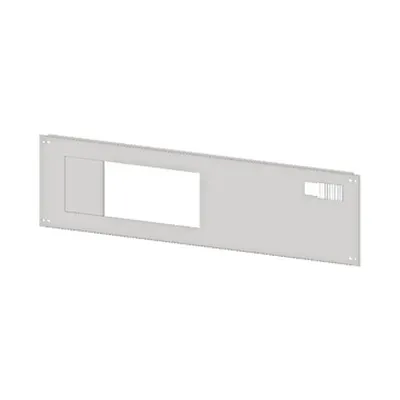 Front plate sheet steel with cutout 196x187mm, 5 unit-wide