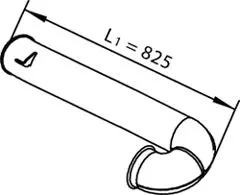 Racord evacuare (lungime:825mm) EURO 4 5 potrivit DAF CF 85, XF 105 MX265-MX375 10.05